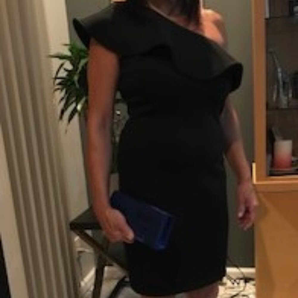 CALVIN KLINE one shoulder cocktail dress